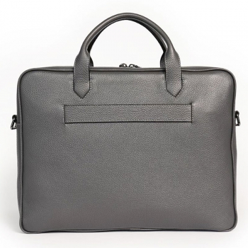 BGents leather Business Bag grey, back
